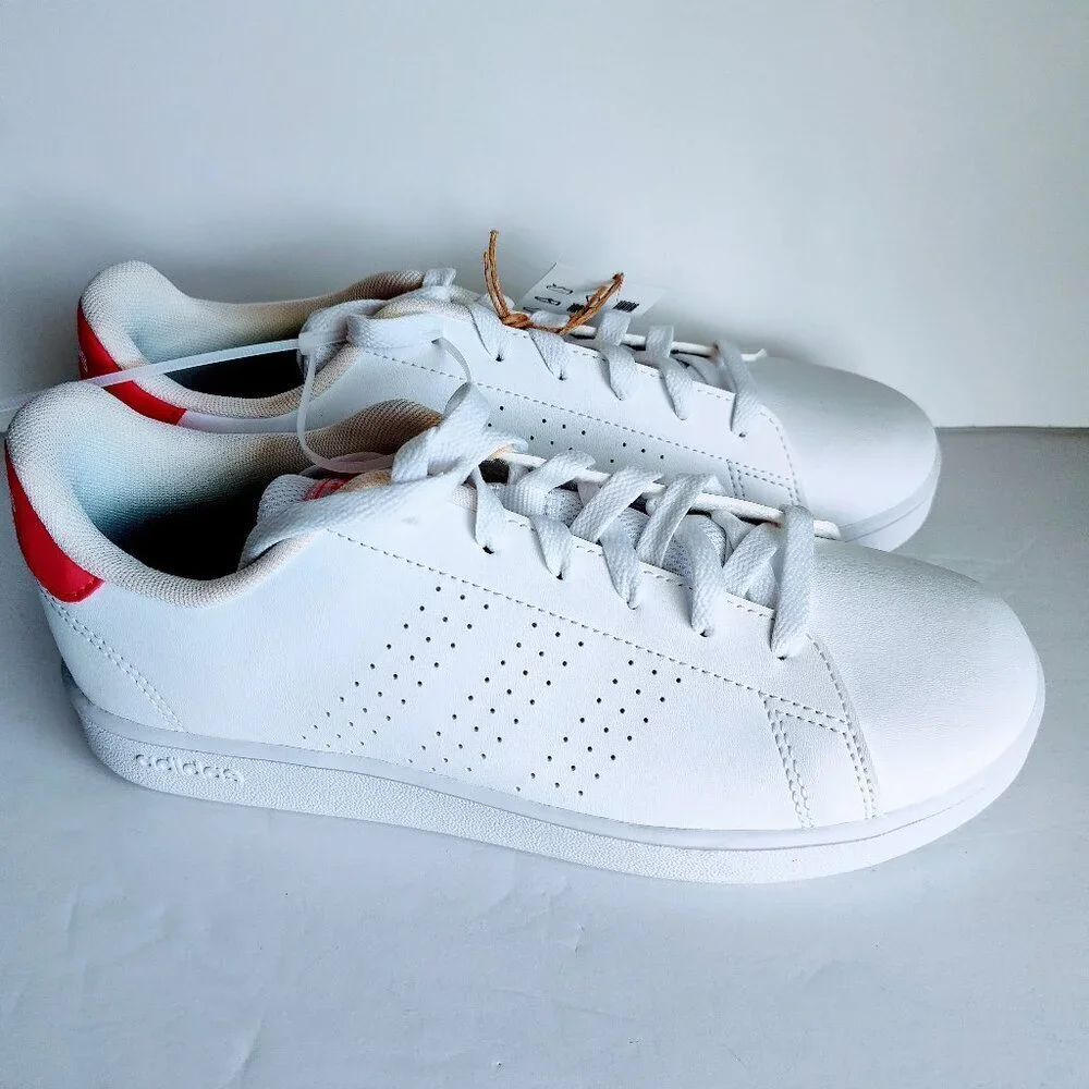 Ladies SZ 6 Adidas White Advantage Tennis Sneaker